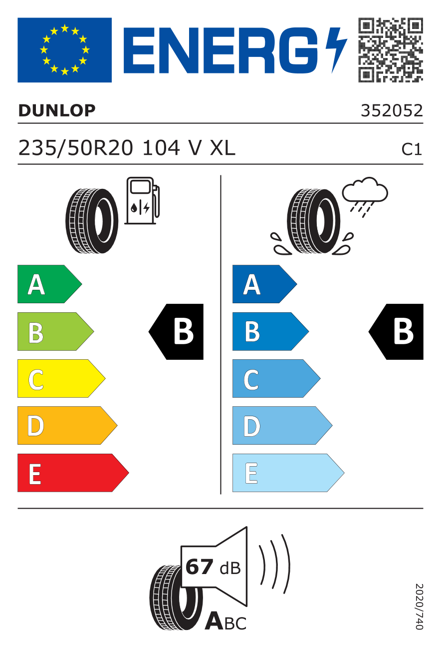 Image of tyre specifications with eprel code 1195817